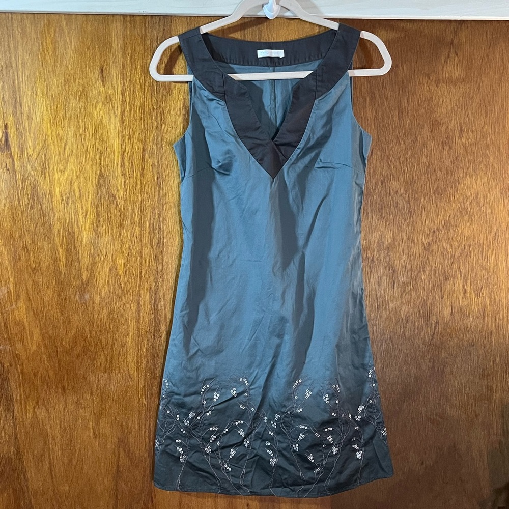 PROMOD Sleeveless Dress w Sequin Floral Design Sz 4